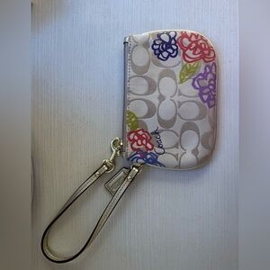 Coach Multicolor Floral Wristlet